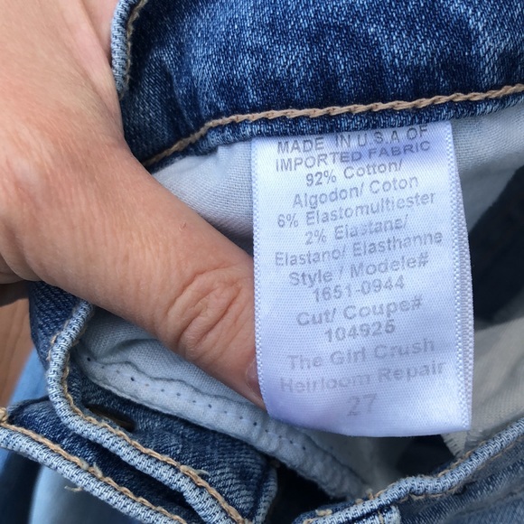 Current Elliot GIRL CRUSH Heirloom Repair High Waist Flared Jeans - Picture 5 of 7